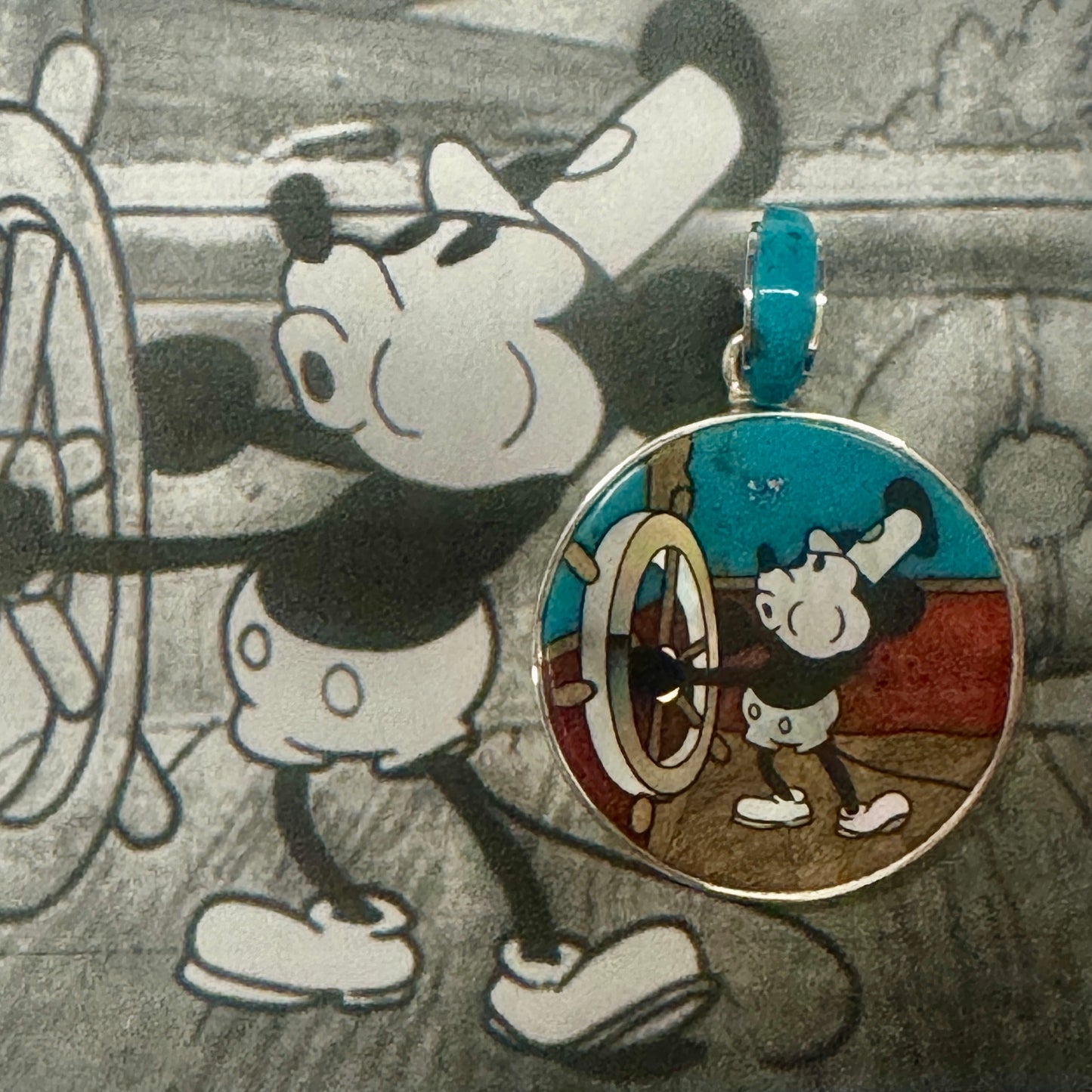 Steamboat Willie at the Helm Pendant