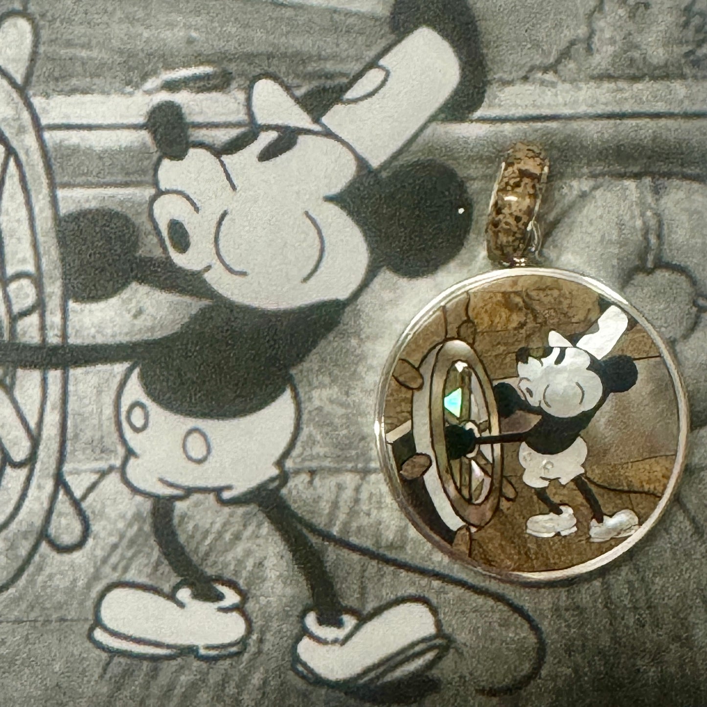 Steamboat Willie at the Helm Pendant