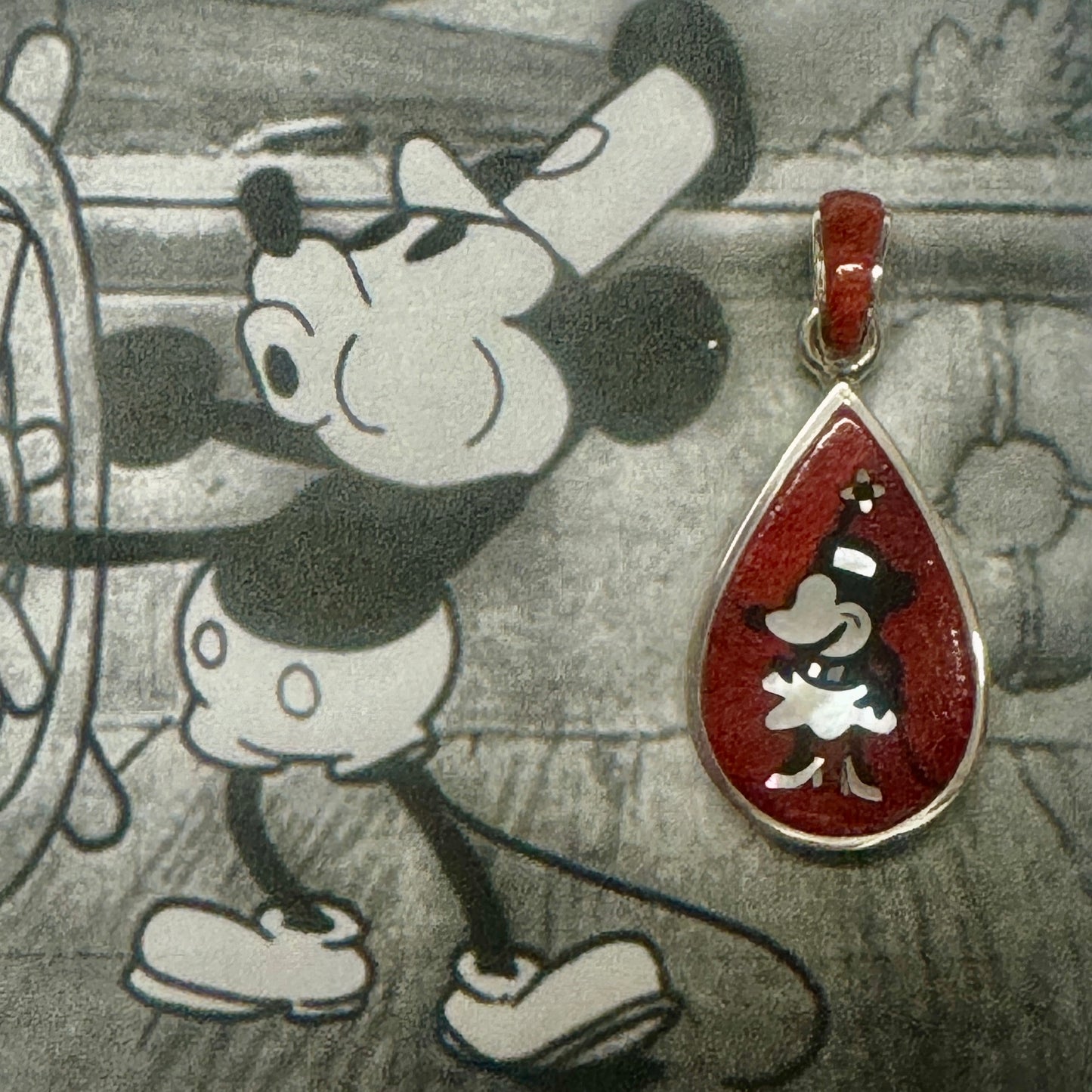 Steamboat Willie Minnie Pendant