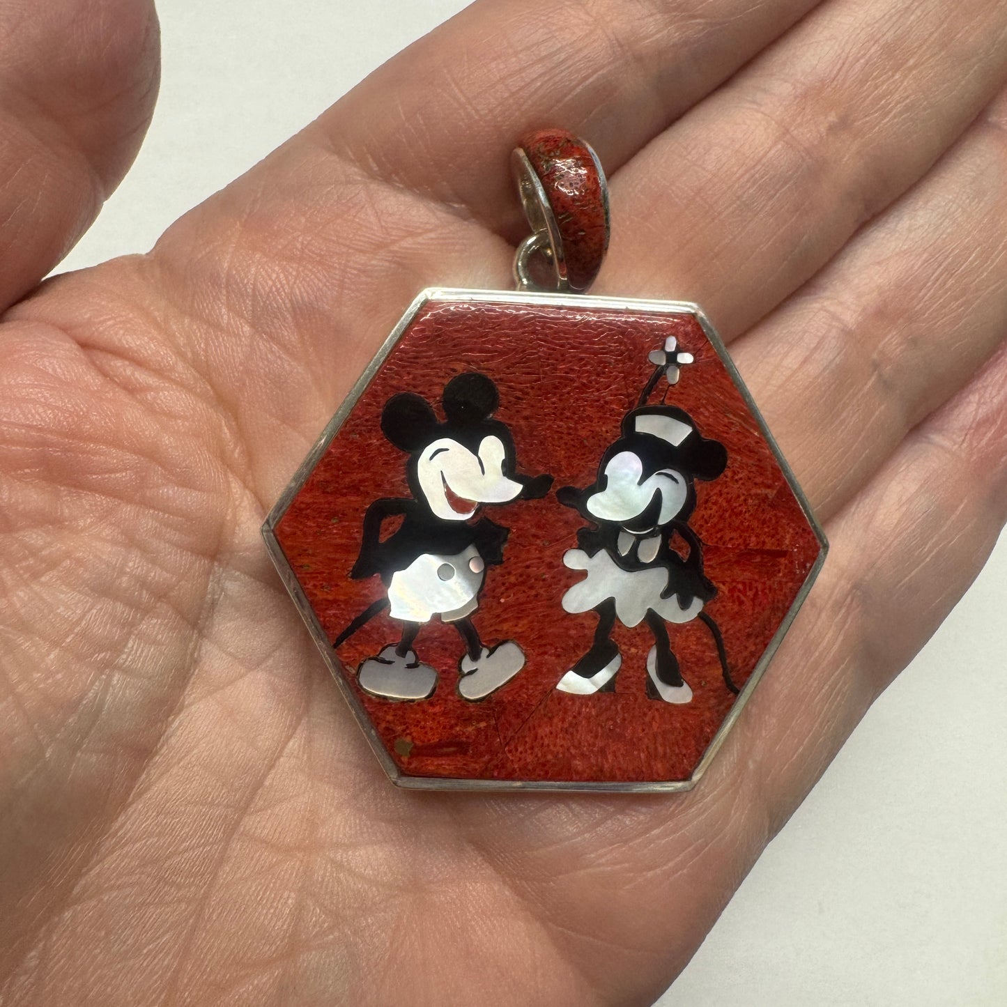 Steamboat Willie & Minnie Pendant