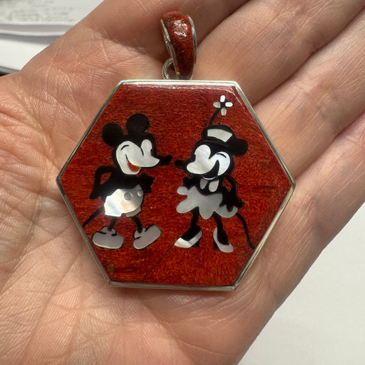 Steamboat Willie & Minnie Pendant